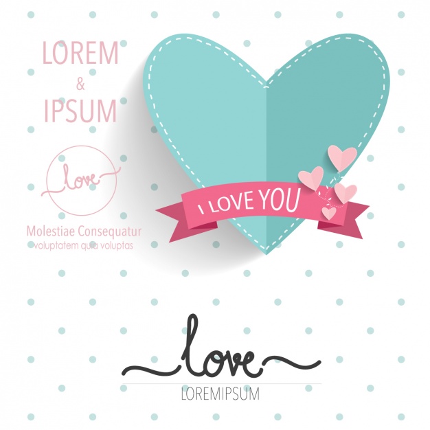 Valentine's background design Free Vector
