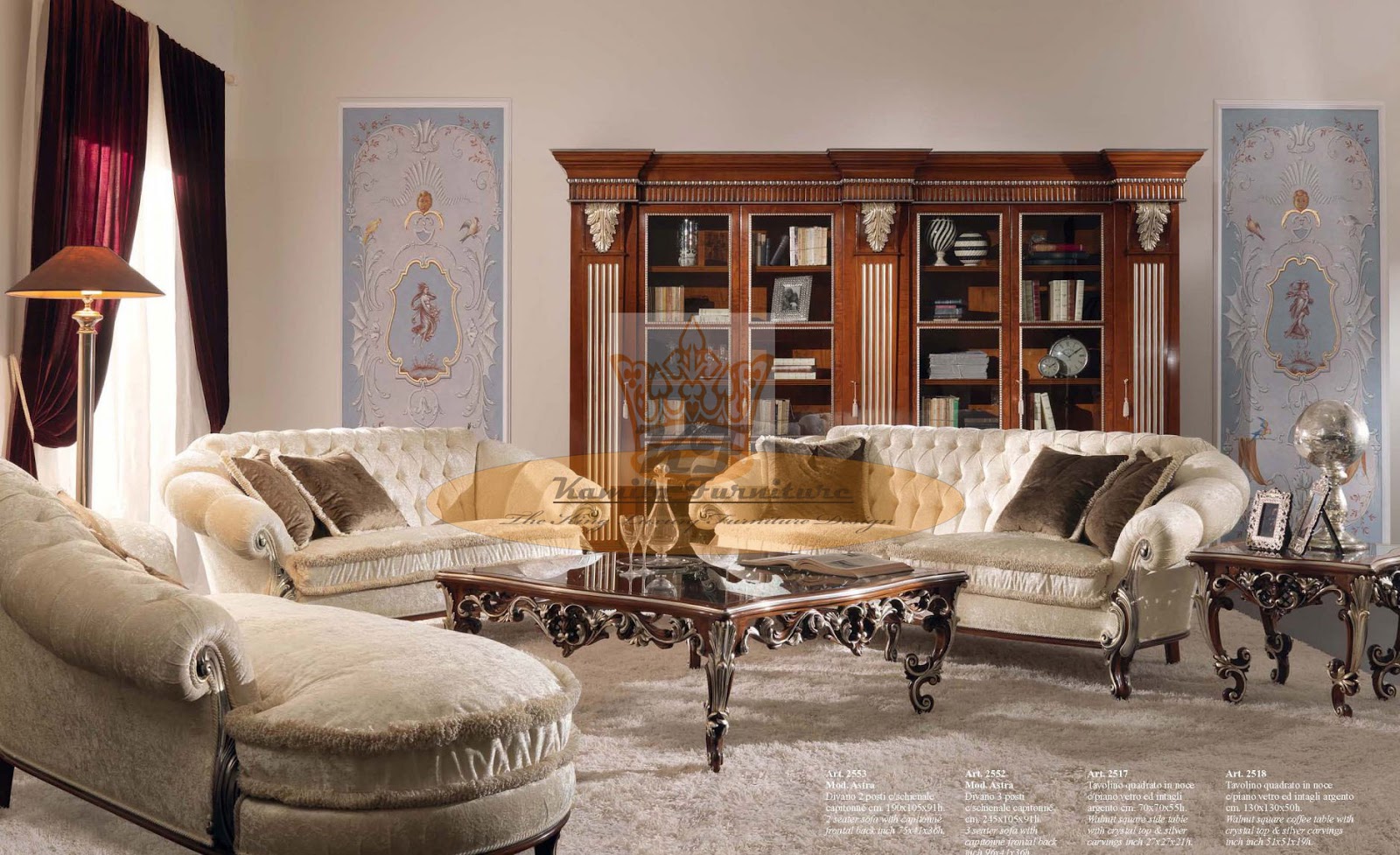 Kamila Furniture LUXURY CLASSIC ITALIAN FURNITURE LIVING ROOM
