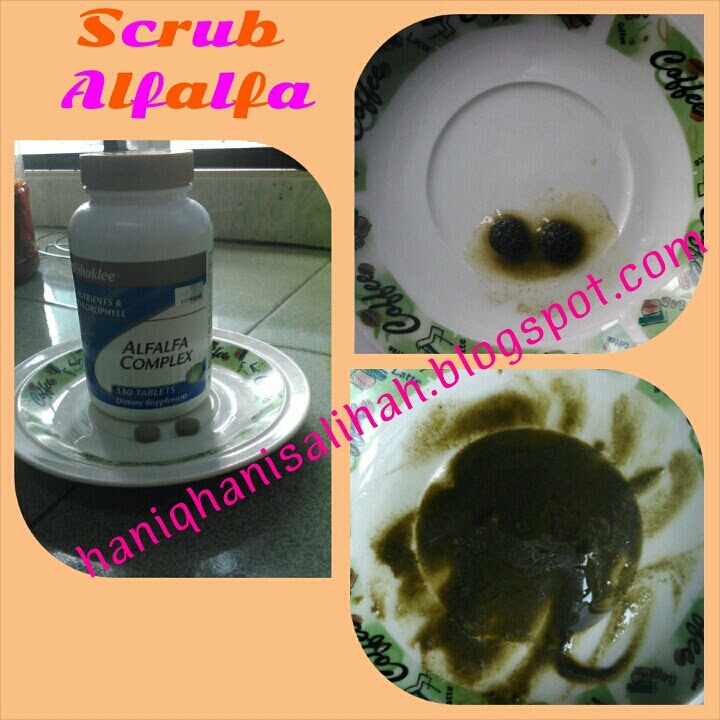 Sihat Itu Rezeki Scrub Muka Untuk Kulit KeringAlfalfa+Minyak Kelapa