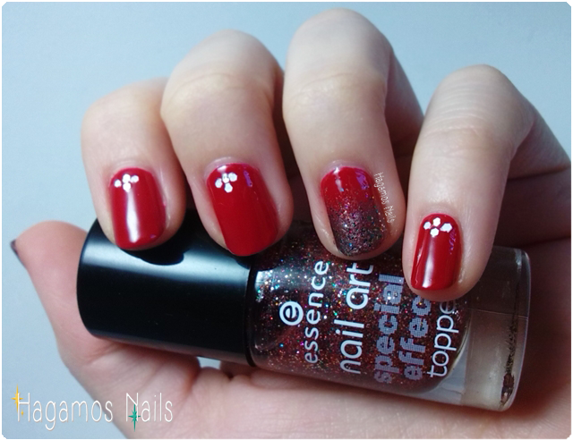 Manicura roja navideña. Hagamos Nails