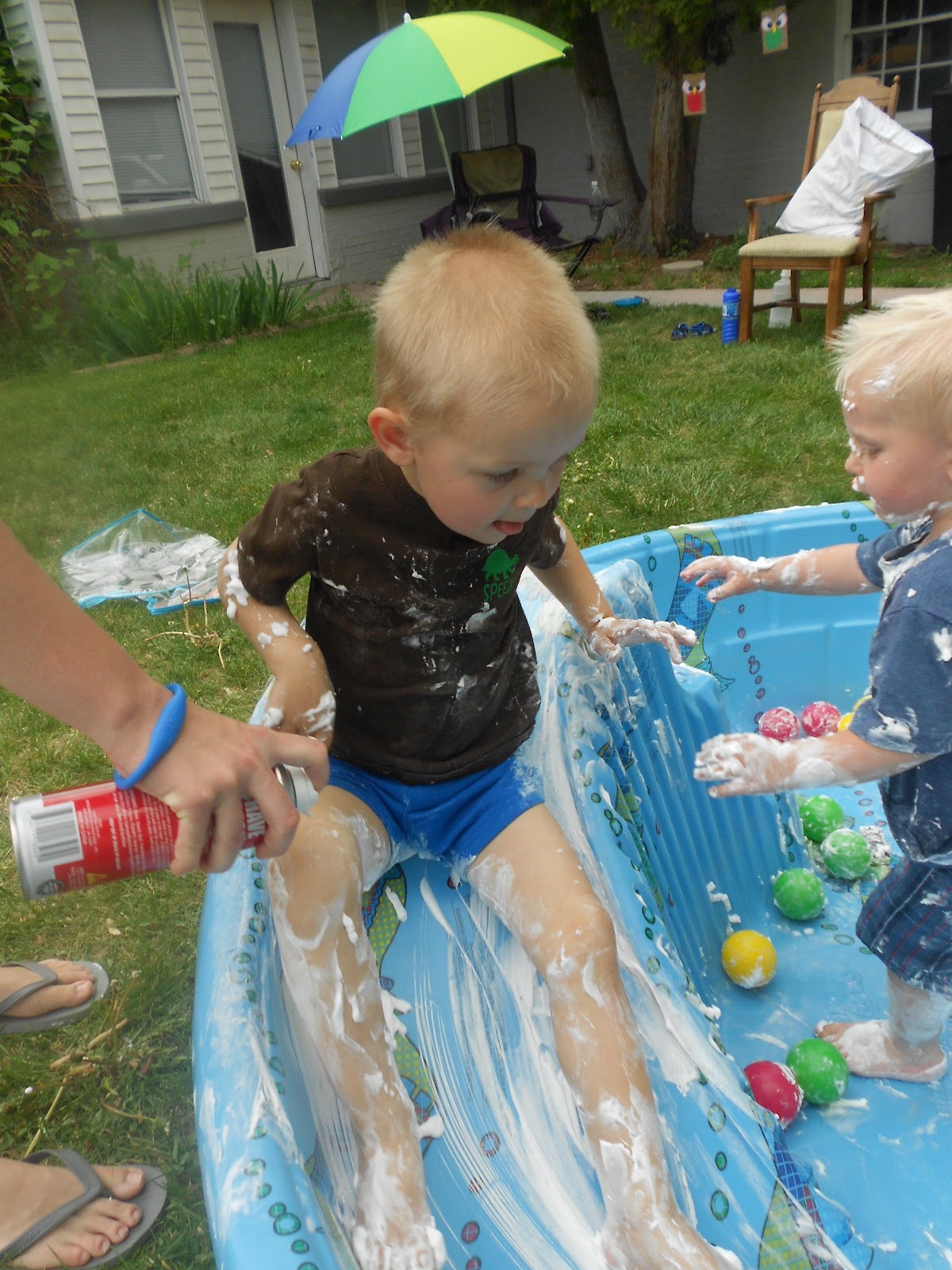 Heath Home Shaving Cream Party in the Pool