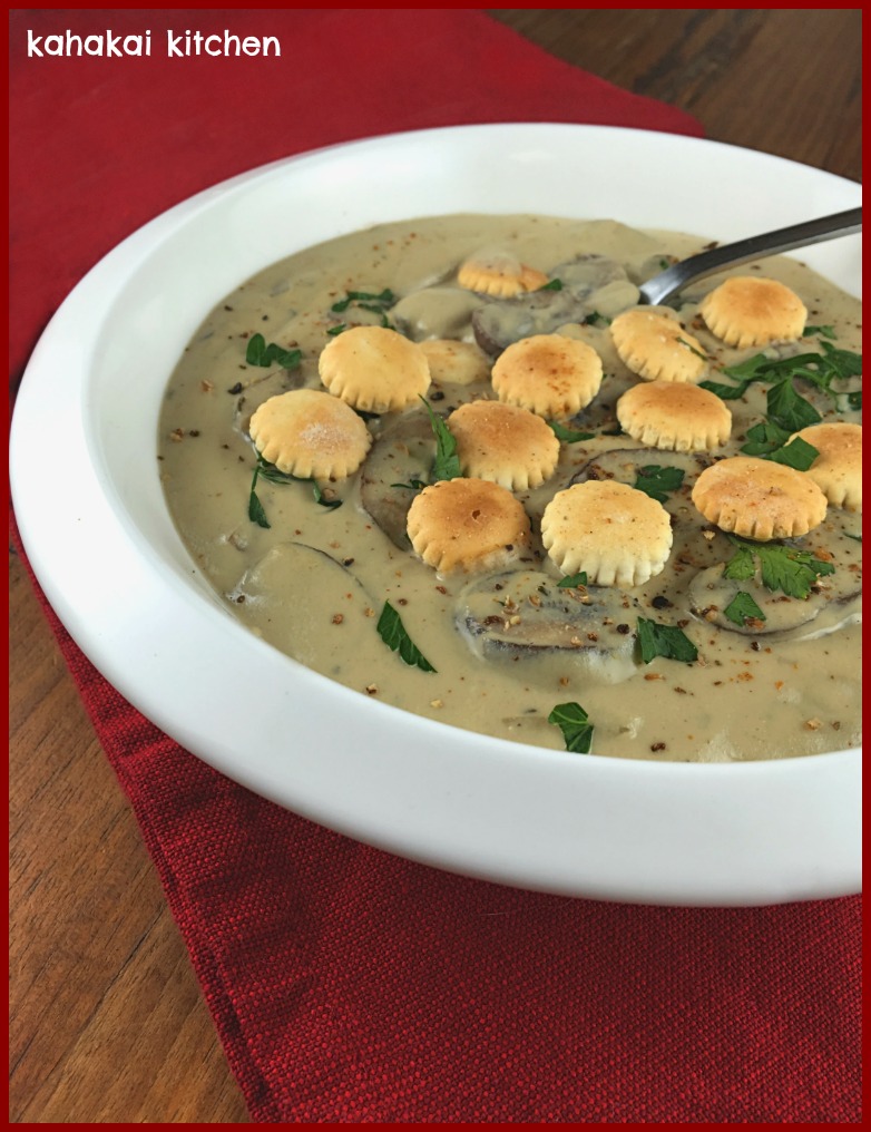 Kahakai Kitchen (Vegan) Creamy Porcini Mushroom Soup for Souper Sundays