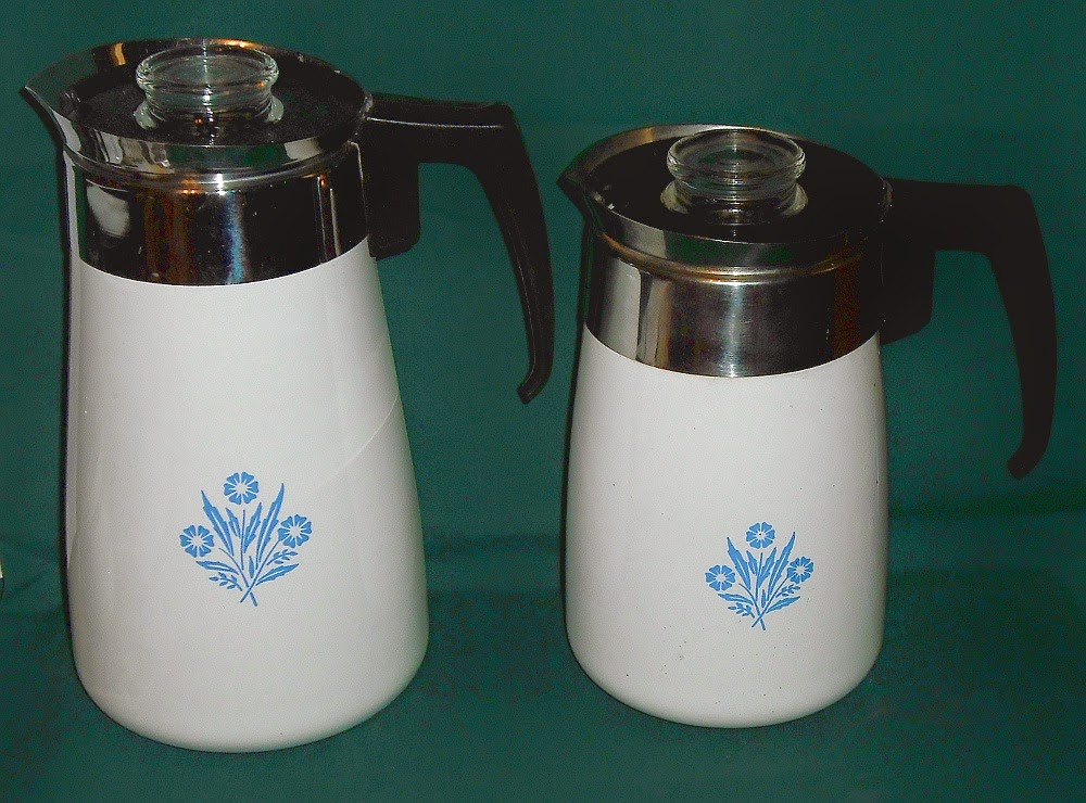 P-23-EP Corning Ware Blue Cornflower Electric Coffee Pot Percolator Cord Only 