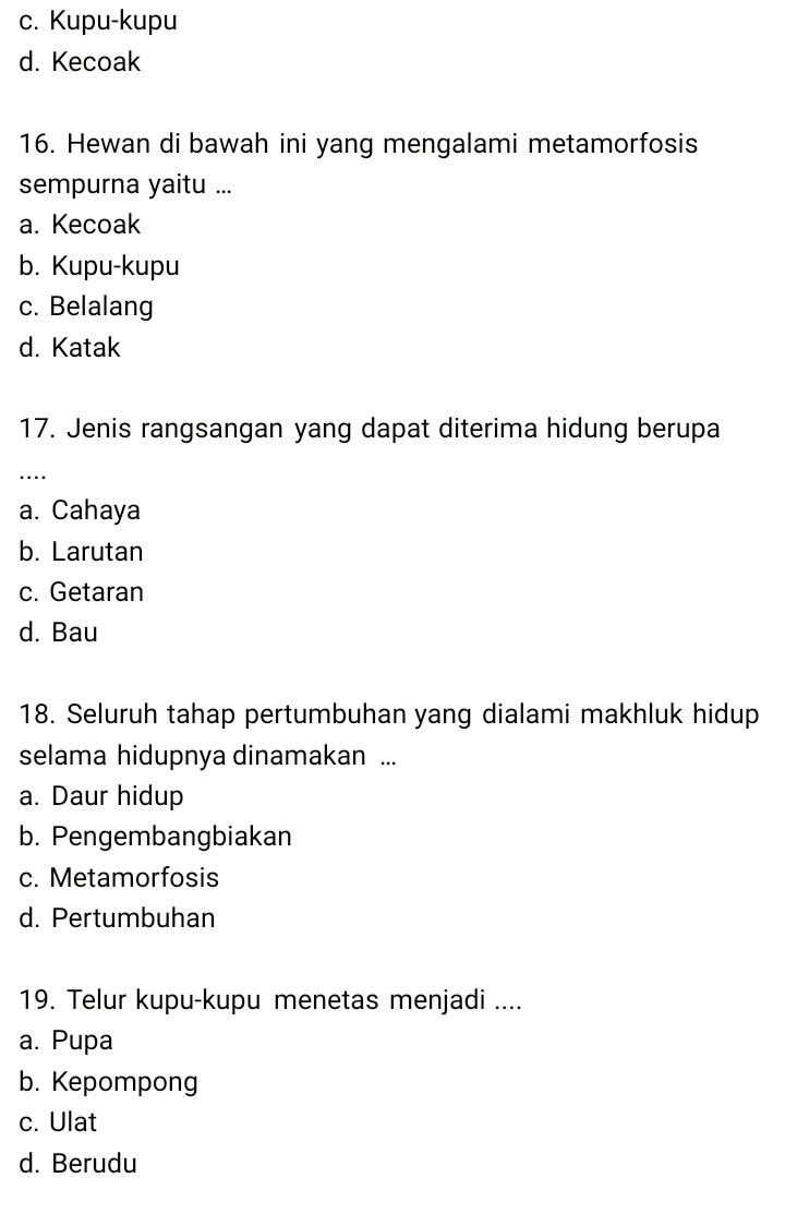 Seluruh Tahap Perubahan Yang Dialami Makhluk Hidup Selama Hidupnya Disebut Lakaran