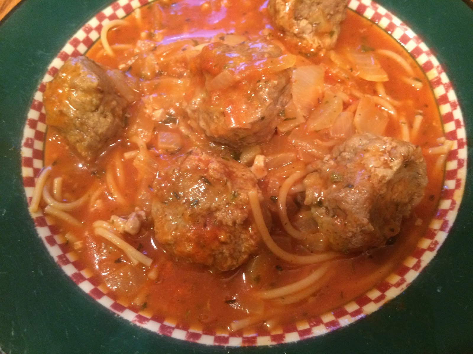 Noshing with Nancy Tomato Soup Pasta with Meatballs