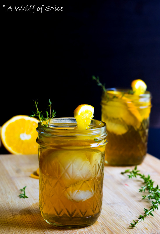 Thyme Infused Wild Sweet Orange Iced Tea