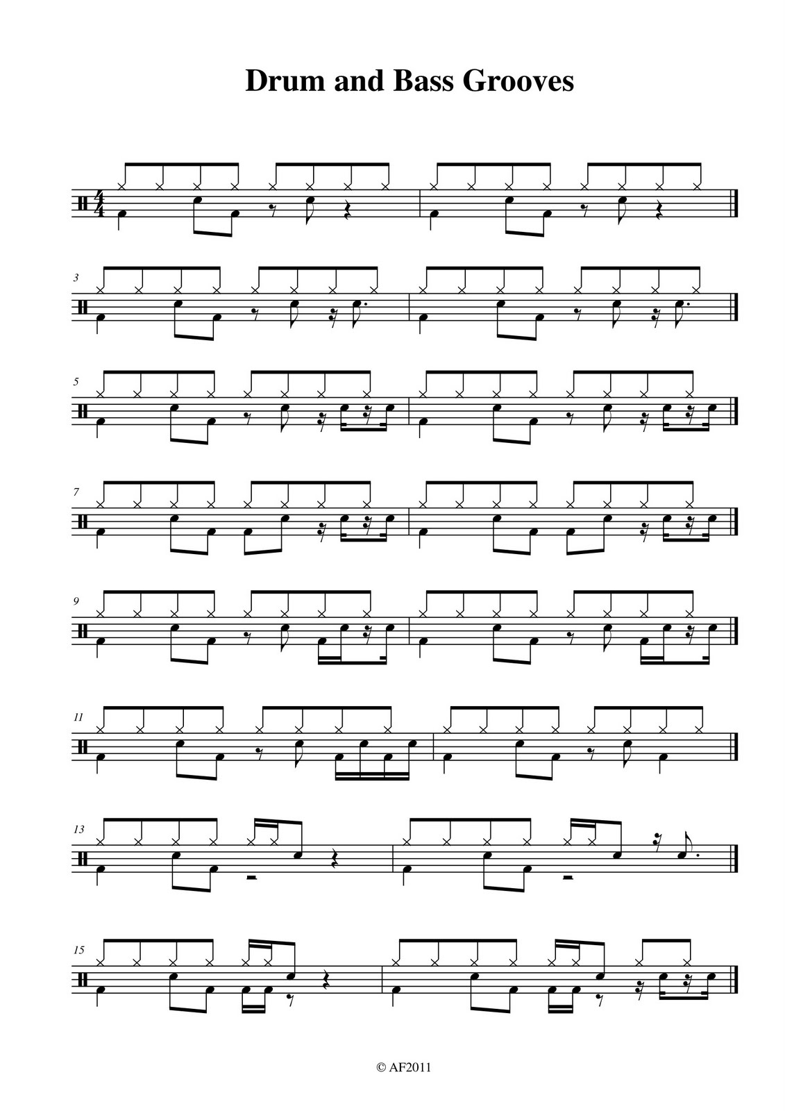 Playsomething Drums Drum and Bass Grooves