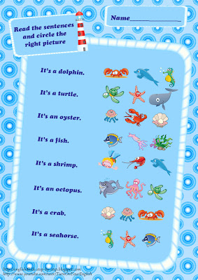 sea animals vocabulary esl worksheet