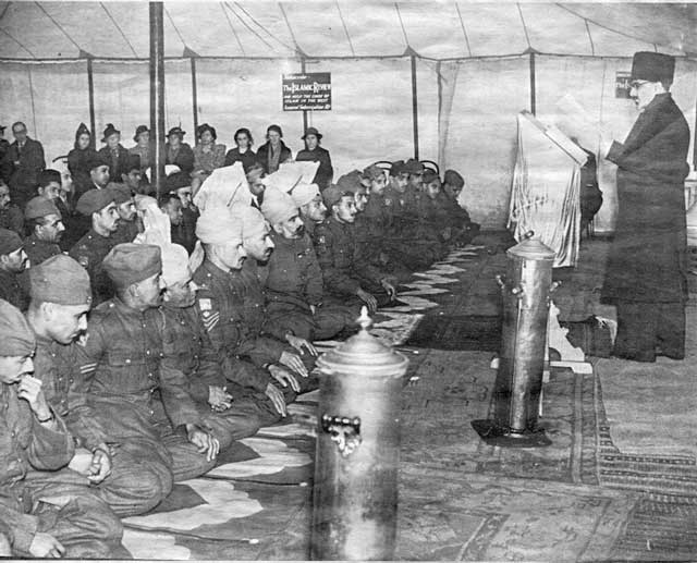 Muslims in the Indian Army at Woking Mosque, 28 December 1941 worldwartwo.filminspector.com