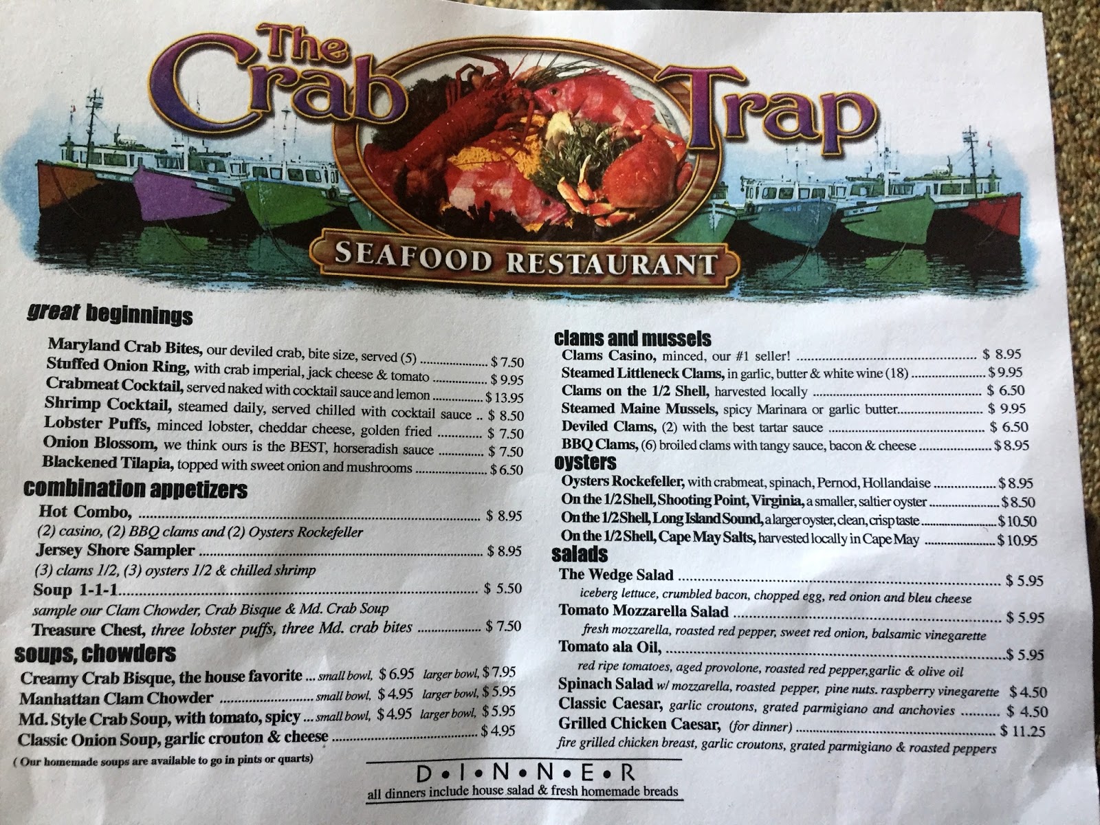 My Paisley World Fabulous Seafood at Somers Point, New Jersey's Crab