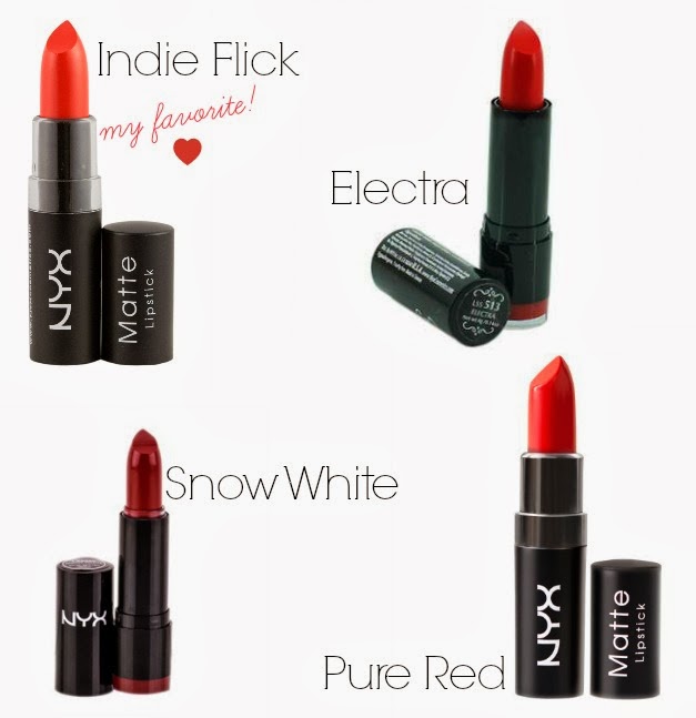 vintage lipstick colors from NYX Cosmetics via Va Voom Vintage