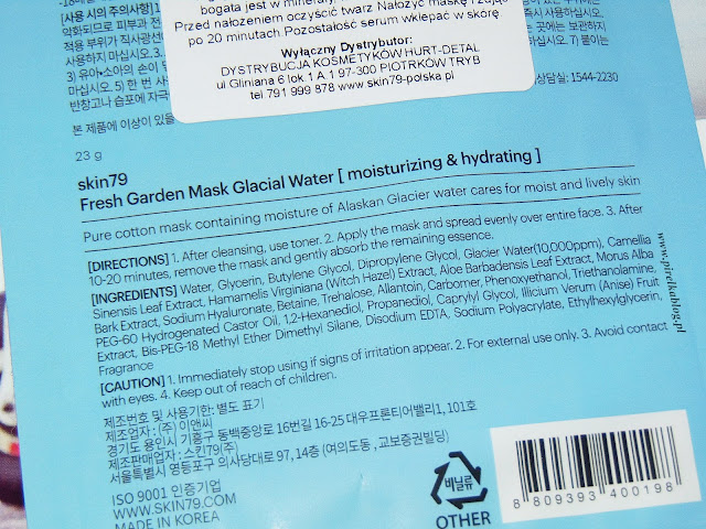 Skin79 - Maska w płacie Fresh Garden Glacial Water
