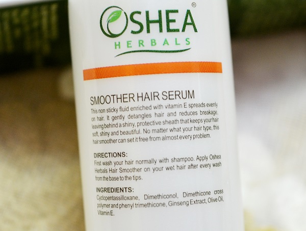 Oshea Smoother Hair Serum Review and How to Use - Indian Beauty Forever