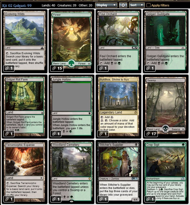 Magic the Gathering Adventures Ravnica Golgari Guild Kit expanded to Commander Jarad Part 1