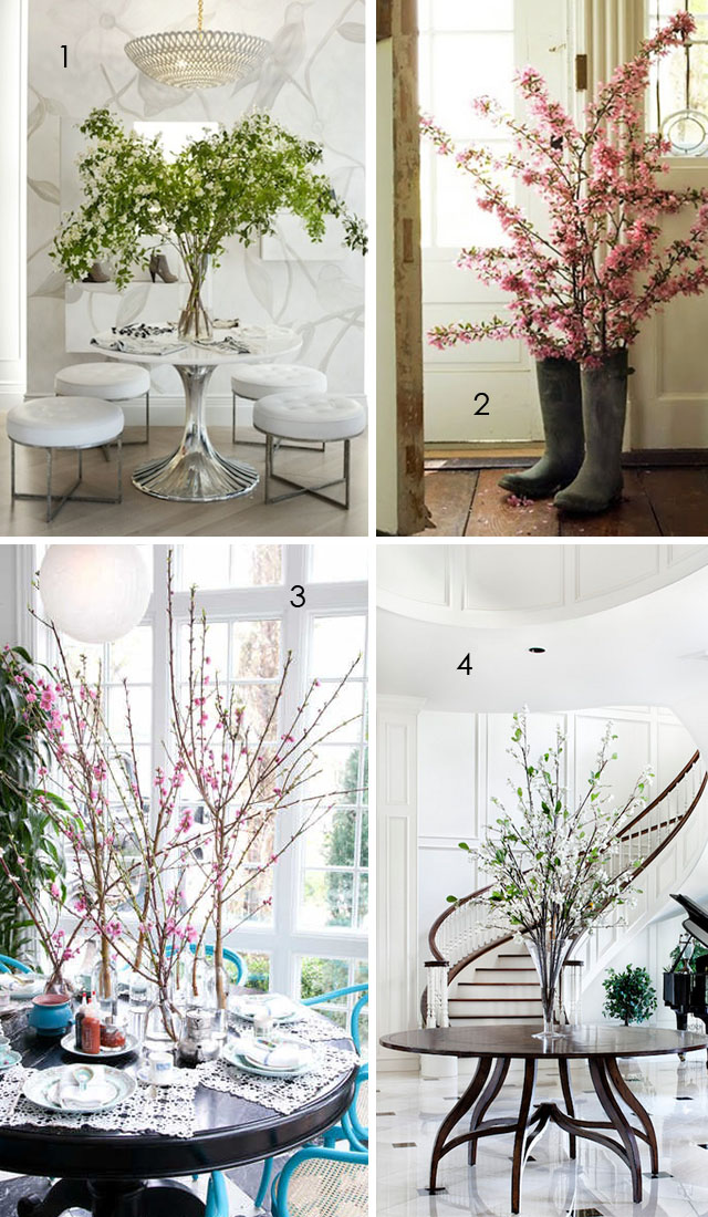 decorating with floral branches