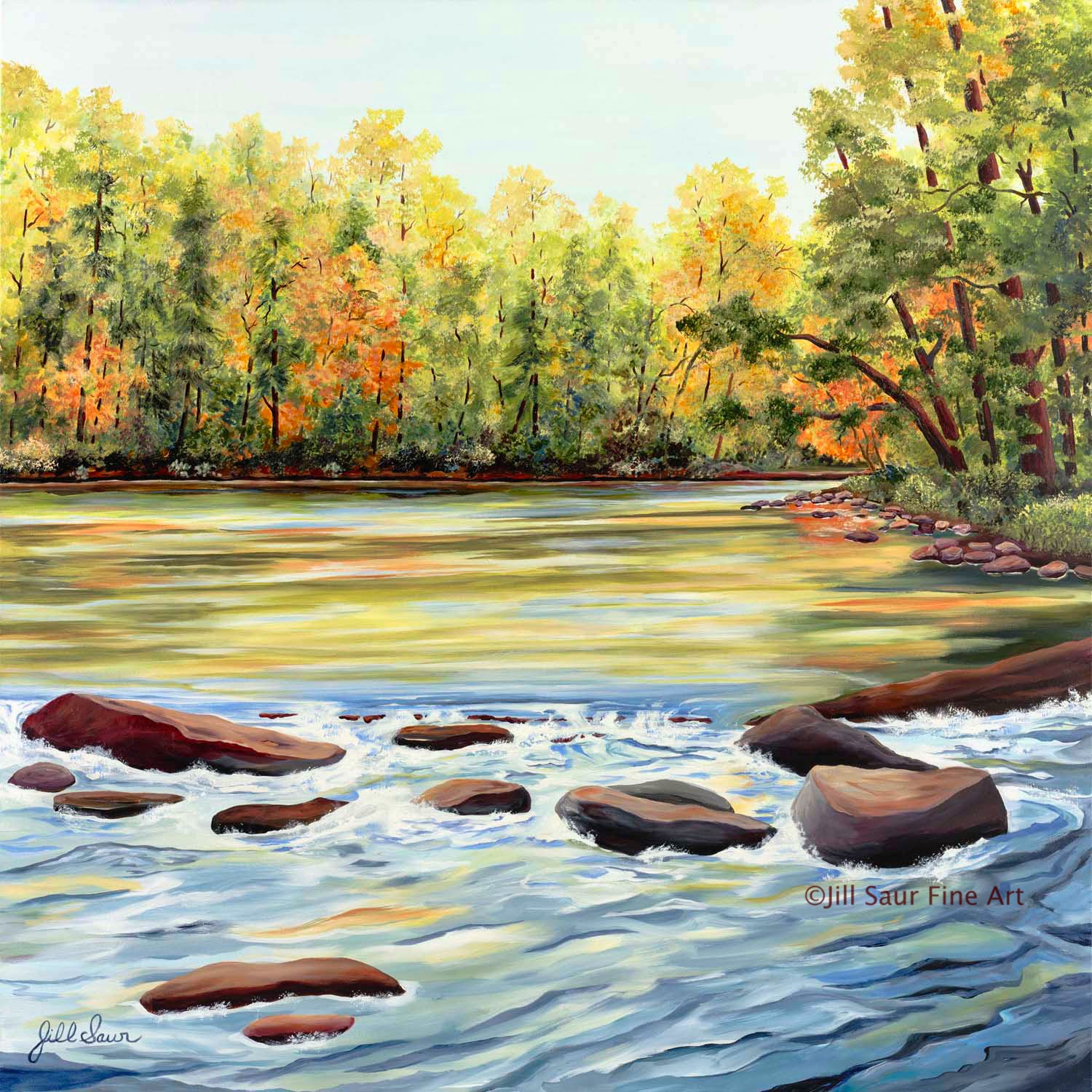 ORIGINAL PAINTINGS BY JILL SAUR Oversized Original Art Atlanta by Jill