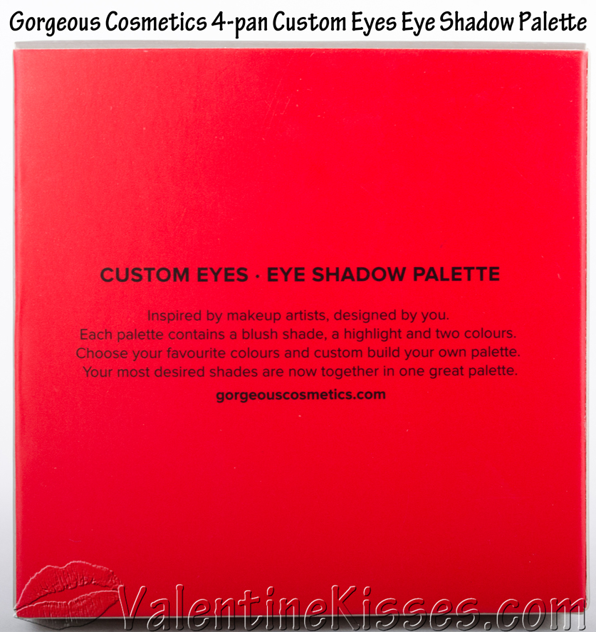 Valentine Kisses Cosmetics 4pan Custom Eyes Eye Shadow