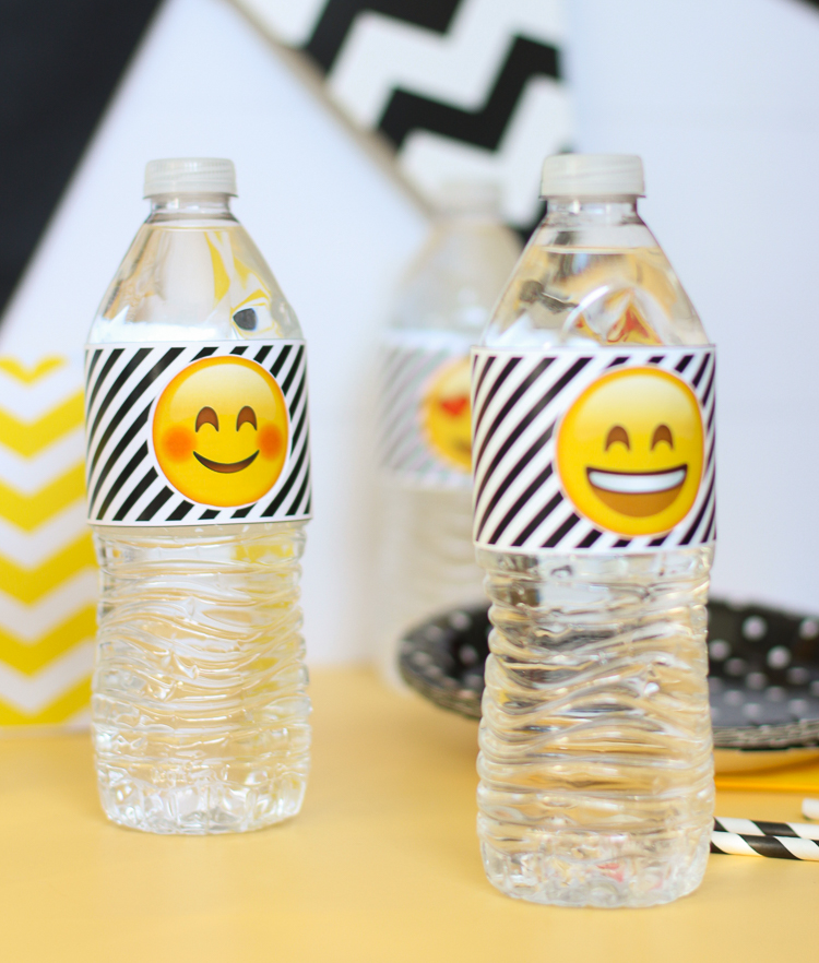 The Craft Patch Emoji Party Water Bottle Labels