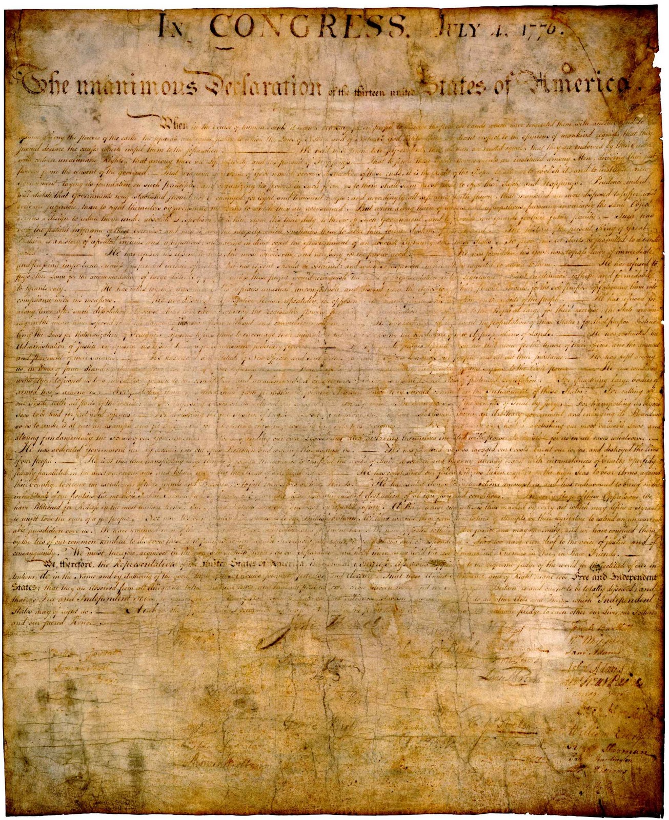 US American revolution Declaration Of Independence
