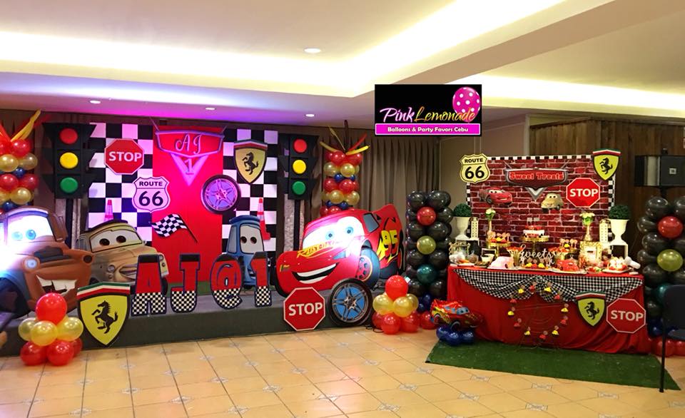 Pink Lemonade Balloons And Party Favors Cebu Cars Themed Dessert Pink Lemonade Balloons And Party Favors Cebu Cars Themed Dessert