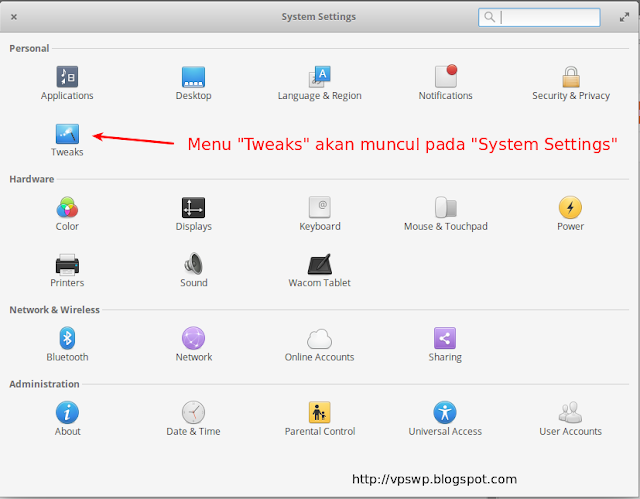Menu Tweaks pada Elementary OS untuk Kustomisasi elementary os tweak tools, cara instal tweak tool elementary os