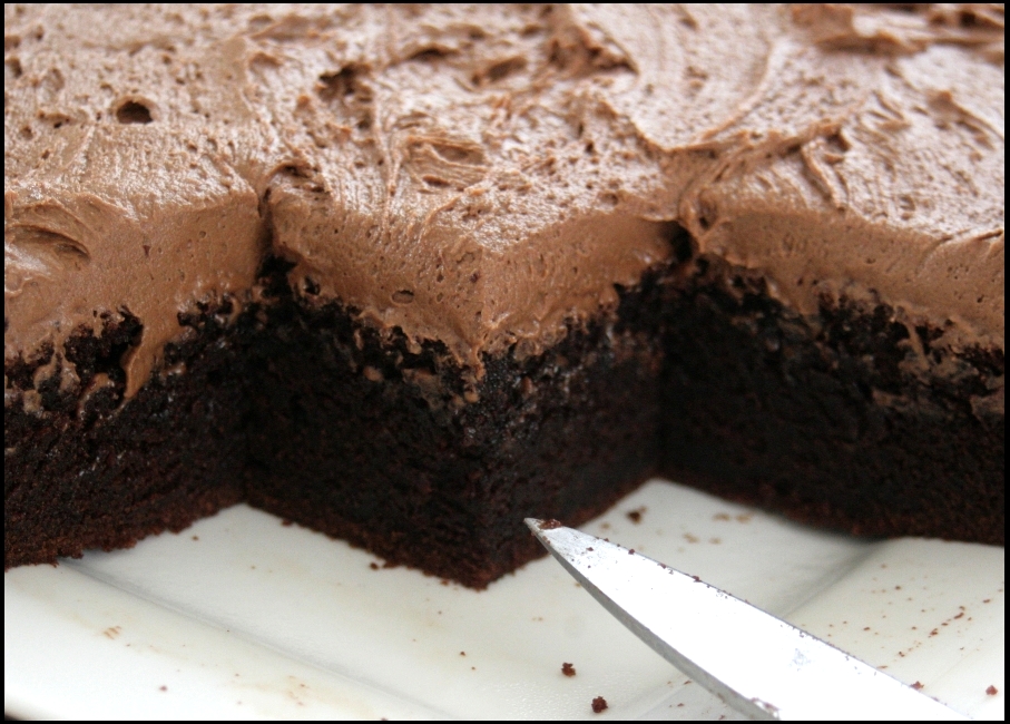 Just this side of chaos... Best melt and mix chocolate cake you'll