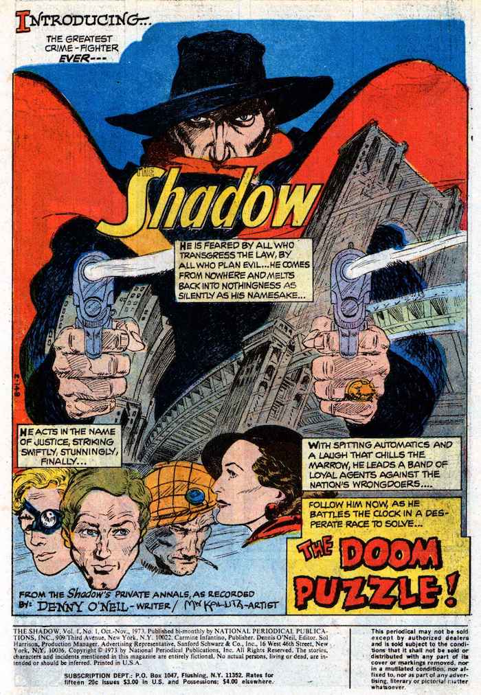 Shadow #1 Michael Kaluta dc bronze age comic book page