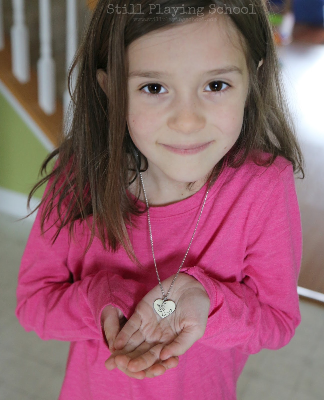 Turn Kids Art into Jewelry Still Playing School