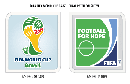 FIFA World Cup 2014 Brazil Sleeve Set Patch Badge Fan Version Jersey