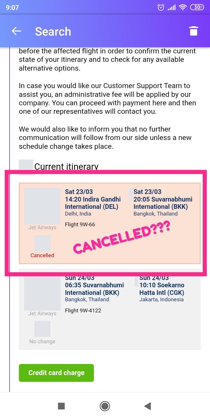pengalaman tiket jet airways cancelled