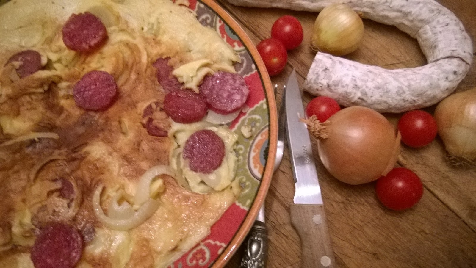 Das Leben ist ein Kochtopf!: Pfannkuchen mit Zwiebeln und Rotweinsalami ... Das Leben ist ein Kochtopf!: Pfannkuchen mit Zwiebeln und Rotweinsalami ...