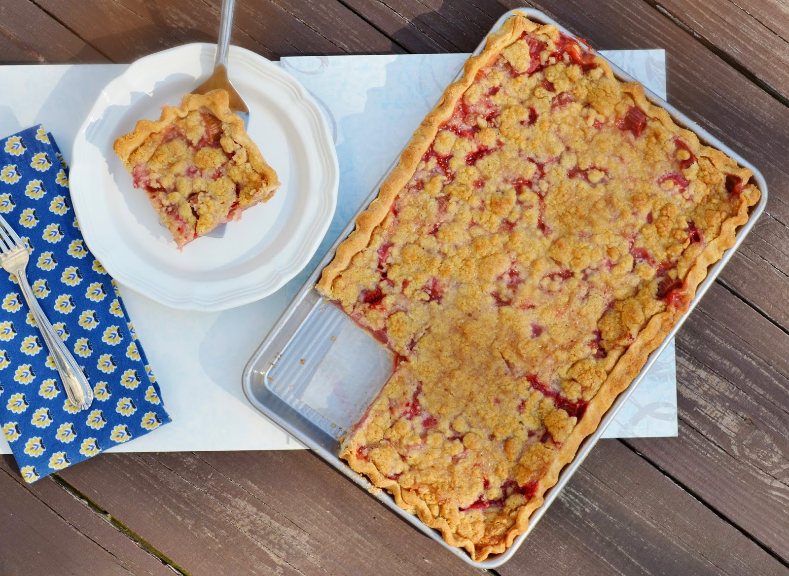 Our Beautiful Mess StrawberryRhubarb Slab Pie
