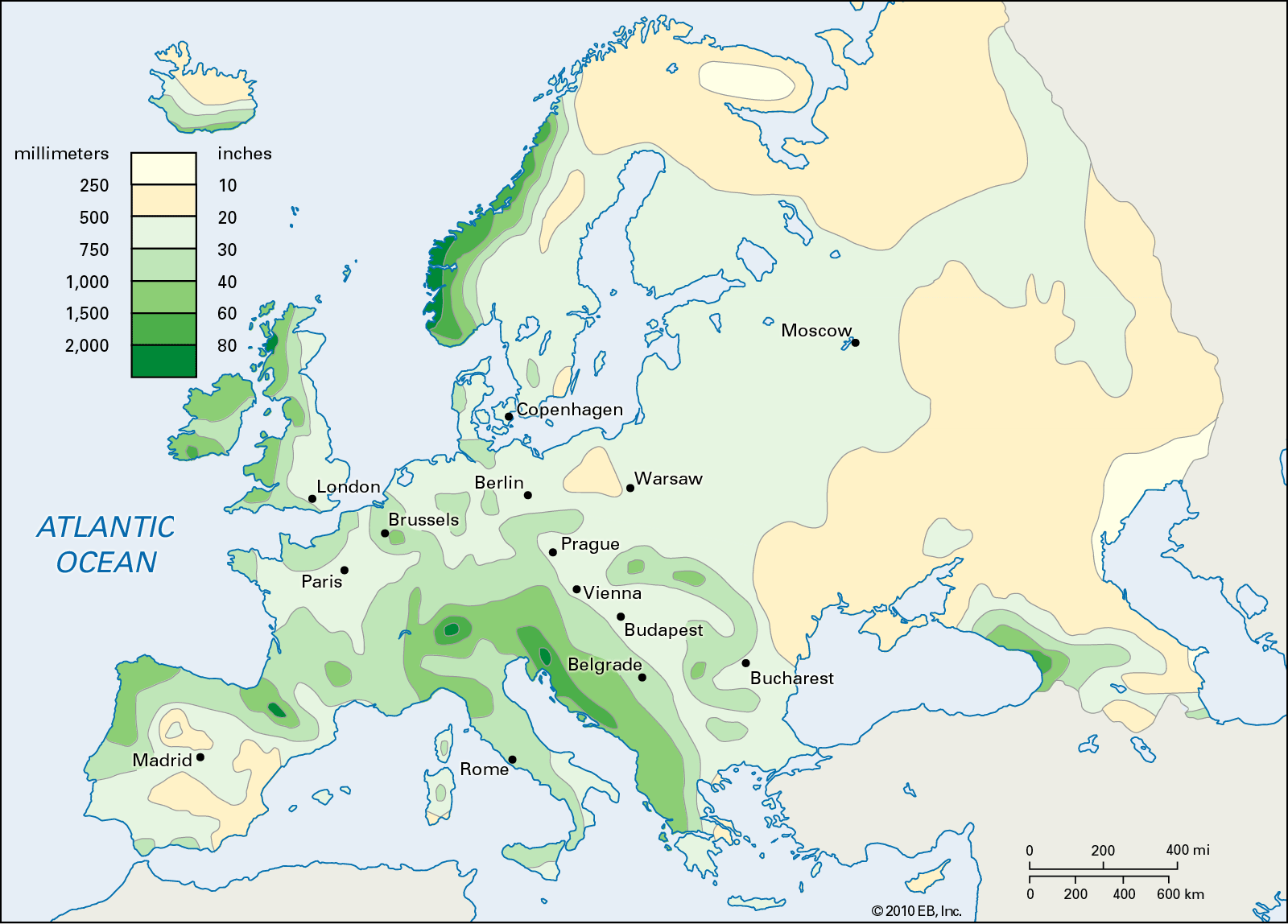 Map Of Climate Zones In Europe