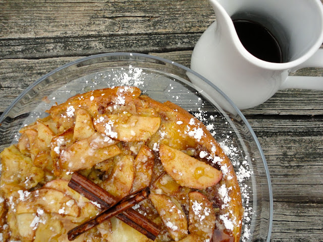 Blissful Baking: Baked Apple Pancake with Cider Syrup