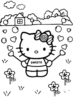 Hello Kitty coloring page