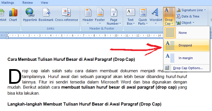 Cara Membuat Tulisan Huruf Besar Di Awal Paragraf Drop Cap Fandi Media