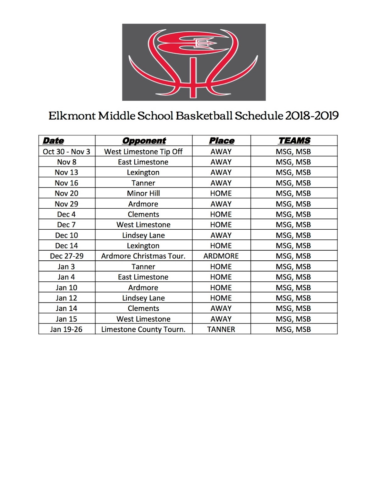 ELKMONT BASKETBALL GOLD COMES TO ELKMONT