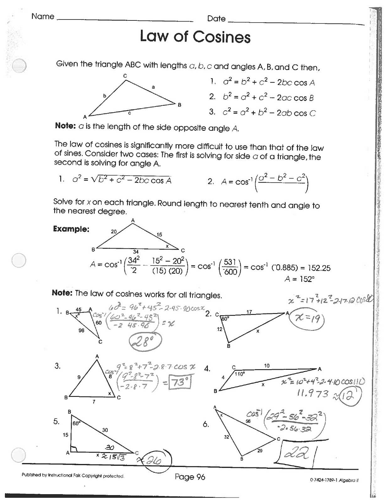 glencoe mathematics geometry worksheets parallel lines cut by a