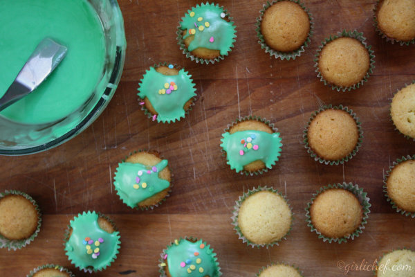 "Green Fairy" Cakes {baking with Absinthe} | www.girlichef.com