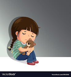 sad teddy bear alone sitting holding