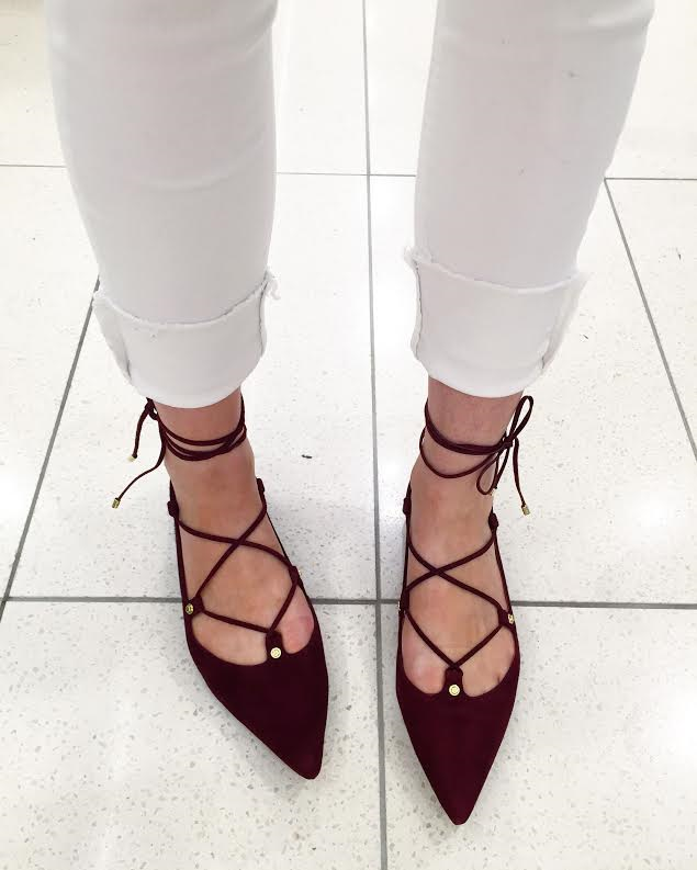 halogen lace up flats