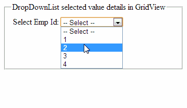 dropdownlist value asp selected fill gridview based details labels vb label load gif data