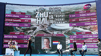Se sortearon los grupos del WTA Elite Trophy que comienza mañana