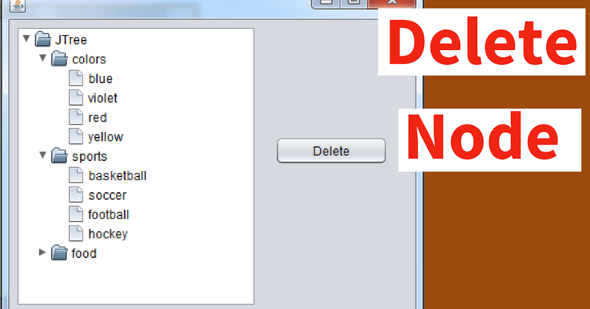 Java Delete JTree Node Bahasa Pemrogaman