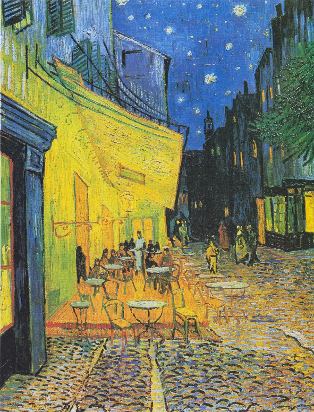 Ma Nuit Etoilee Terrasse du cafe le soir (Van Gogh