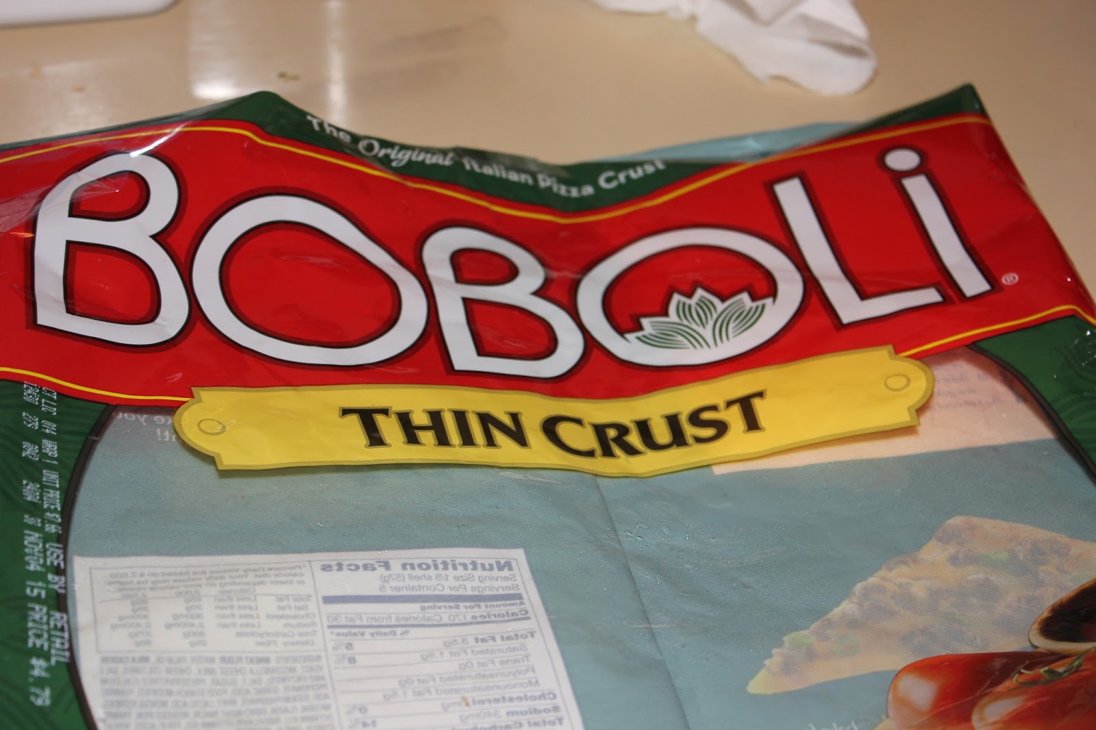 a peek inside What's for Dinner {36} Pizza using a premade Boboli crust