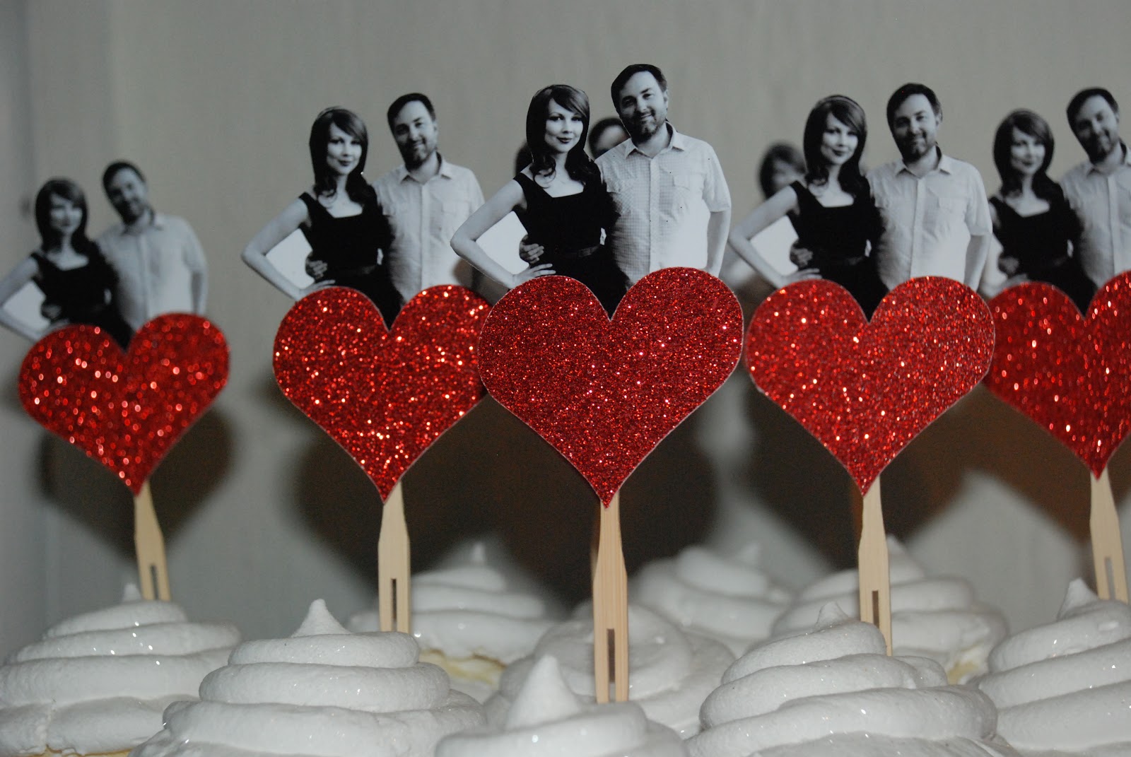Cake Face Toppers Wedding photo cupcake toppers