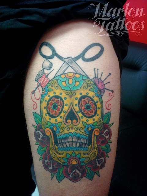 tatuaje de calavera mexicana
