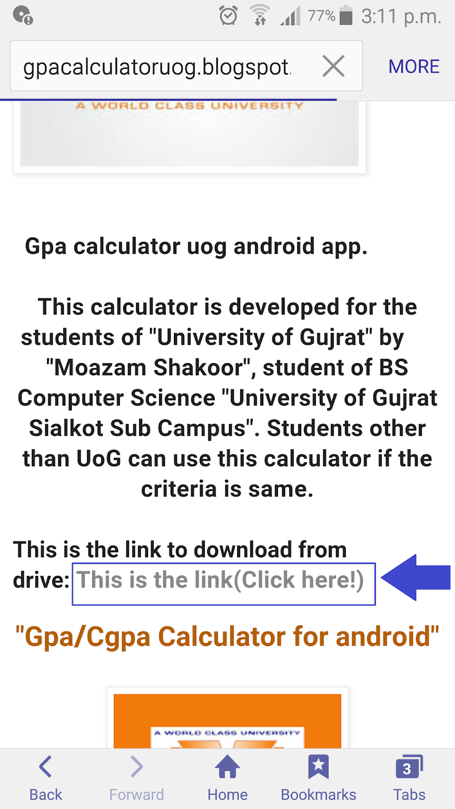 UOG GPA Calculator