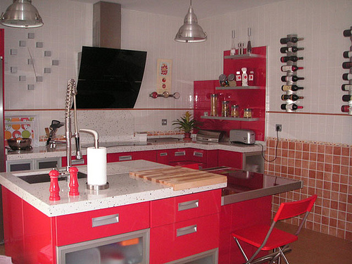 Cocinas en Rojo ~ Cocinas modernas
